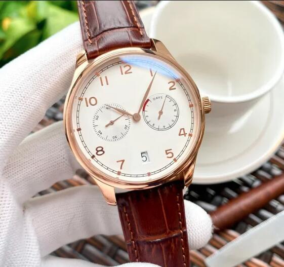 Luxury New Mens Automatic Mechanical Watch Black Blue Leather Rose Gold Fashion Watches