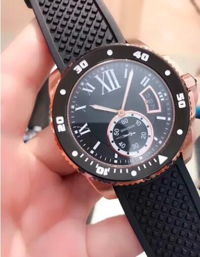 Luxury New Mens Mechanical Watch Automatic Rubber Black Blue Leather Ceramic Sport Watches