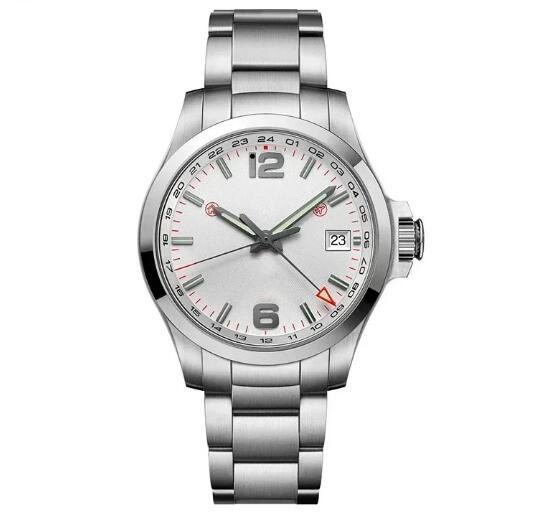 Luxury New Mens Watch Concas Quartz Whtie Dial Steel Strap Fashion Watches