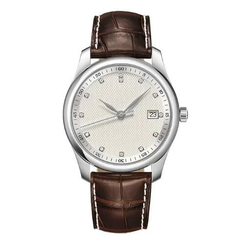 Luxury New Craftsman Mechanical Mens Watch Diamond Automatic Black White Leather Reloj Hombre