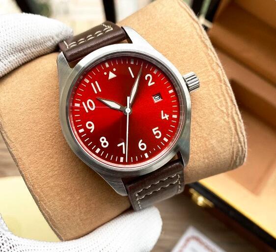 Luxury New Mens Automatic Mechanical Watch Brown Leather Sport Watches