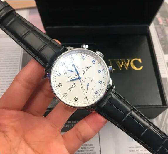 Luxury Mens Automatic Mechanical Watch Silver Green Black Leather Blue Stainless Steel Sapphire