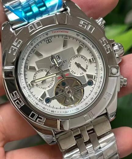 Luxury New Mens Mechanical Watch Automatic Tourbillion Black Leather Relogio Masculino