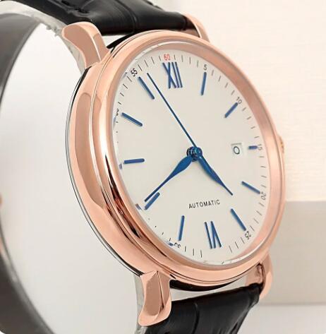 Luxury New Mens Sport Watch Rose Gold Black Leather Automatic Mechanical Movement 40mm Men's Watches Relogio Masculino