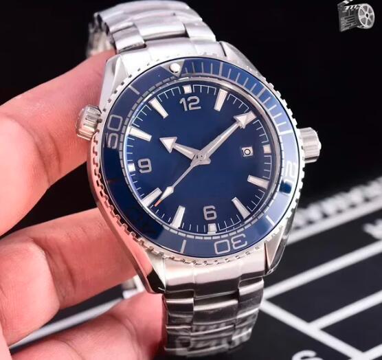 Luxury New Men Mechanical Watch 007 Retro Automatic Watches Ocean Universe Steel Case 600 Relogio Masculino Black Blue Ceramic