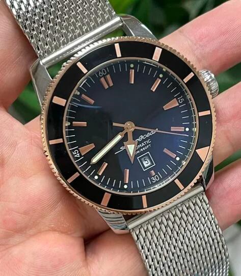 Luxury New Automatic Watch for Men Mechanical Stainless Steel Silver Rose Gold SuperOcean Black Blue Ceramic With Date