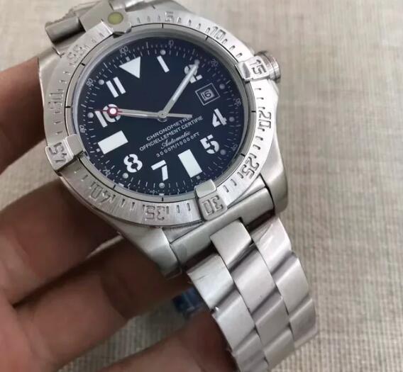 Luxury New Mens Mechanical Avenger Watch Automatic Seawolf Black Blue Fashion Watches