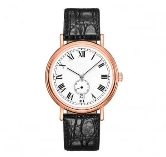 Luxury New Mens Watch Rose Beauty Mechanical Automatic Back Leather Gold Reloj Hombre