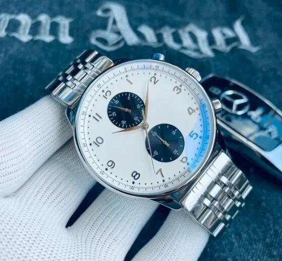 Top Luxury Brand High Quality Dial 43mm Automatic Watch for Men Mechanical Portuguese series Black Leather Business Wristwatch