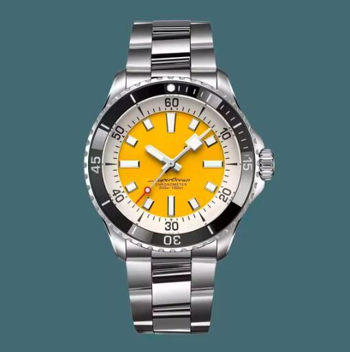 Luxury New Mens Automatic Mechanical Watch B42 Stainless Steel Superocean Black Blue Ceramic Bezel Sapphire Glass 44mm