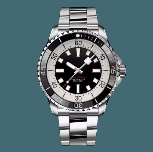 Luxury New Mens Automatic Mechanical Watch B42 Stainless Steel Superocean Black Blue Ceramic Bezel Sapphire Glass 44mm