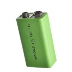 Custom High-Capacity 250mAh 9V NiMH Rechargeable Battery