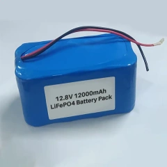 12.8V 12Ah LiFePO4 Battery Pack for Fish Finder, Small UPS, Kids Car, Ride on Toys, Alarm System, etc.