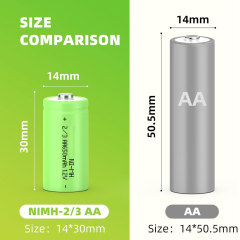 2/3 AA 650mah Batteries