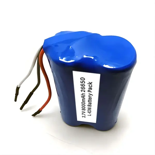 3.7V 8000mAh 26650 Lifepo4 Battery Pack for Flashlight