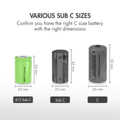 4/5 Sub-C battery