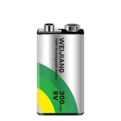 Factory Wholesaler 300mAh 9V NiMH Rechargeable Battery with paper card packing