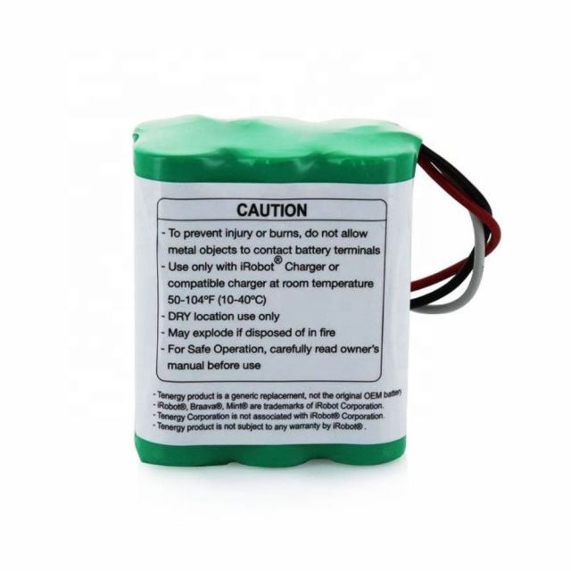 High-Capacity 7.2V 2000mAh Ni-MH Battery for iRobot® Mint® 5200 and Braava® 380t