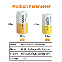 D Size NiMH Battery