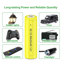 1.2V AA NICD 700mAh Rechargeable Batteries Solar Batteries for Outdoor Solar Lights