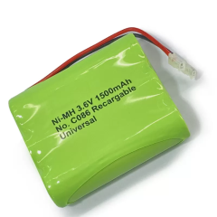 1C NiMH Battery Pack 3.6V 1500mAh Rechargeable Battery for RC Toys & Electric Cars