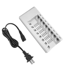 AA AAA 1.2V NiMH Battery 8-Slot Red Light Fast Charger