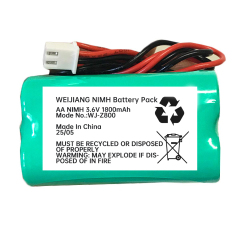 Ni-MH 3.6V AA 1800mAh Replacement Batteries for Emergency Battery Packs