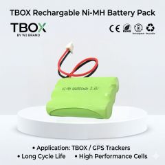 Compact T-Box Backup Power OEM 3.6V 500mAh Ni-MH Battery