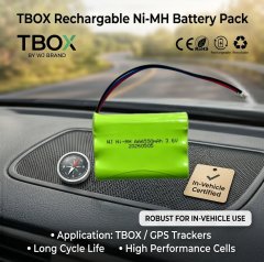 OEM 3.6V 550mAh AAA Ni-MH Battery Pack for Automotive T-Box eCall