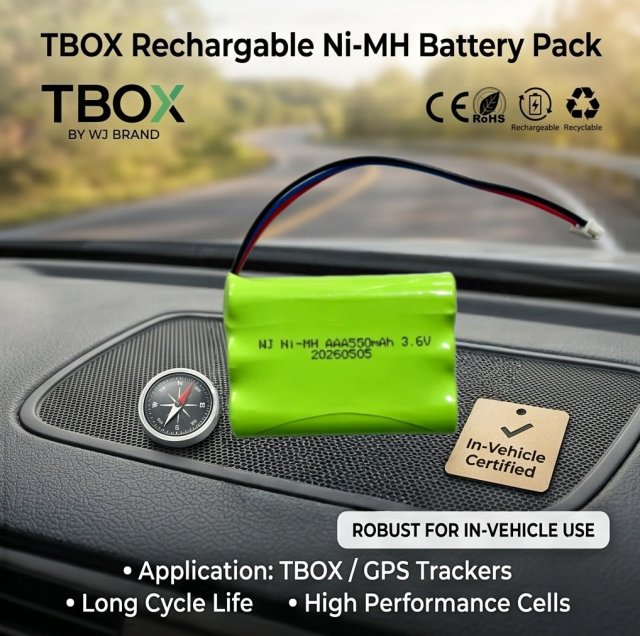 OEM 3.6V 550mAh AAA Ni-MH Battery Pack for Automotive T-Box eCall