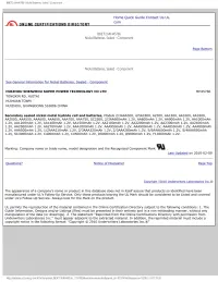 UL certificate for Weijiang rechargeable NiMH batteries