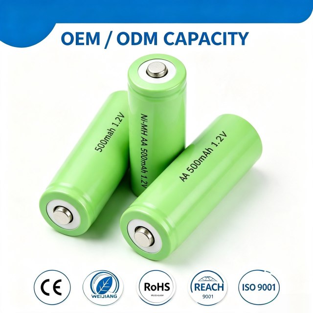 AA 500mAh 1.2V Ni-MH Rechargeable Battery