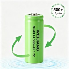 AA 500mAh 1.2V Ni-MH Rechargeable Battery