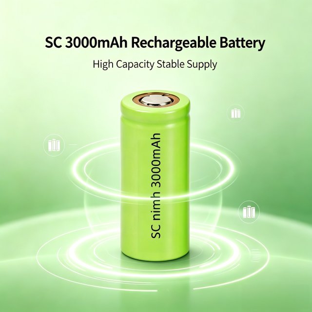 SC 3000mAh 1.2V Ni‑MH Rechargeable Battery Sub‑C Cell WJ H‑SC3000P for Power Tool RC Toy