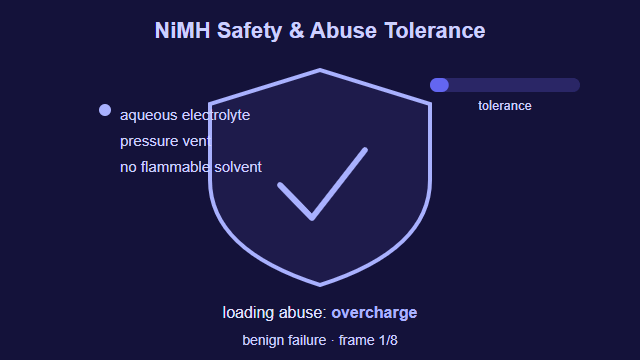 NiMH battery safety and abuse tolerance - animated diagram