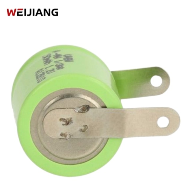1/3AA Ni-MH Rechargeable Button Cell Battery 250mAh 1.2V with Solder Tabs | Weijiang Power OEM Battery Factory