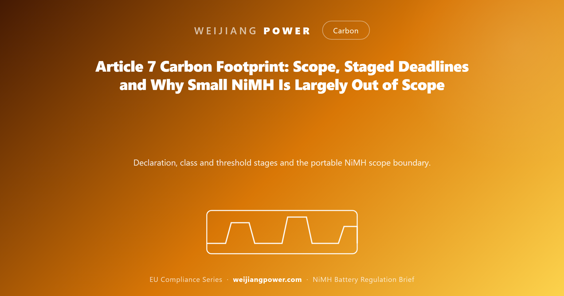 Article 7 carbon footprint regime scope and deadlines for batteries including NiMH