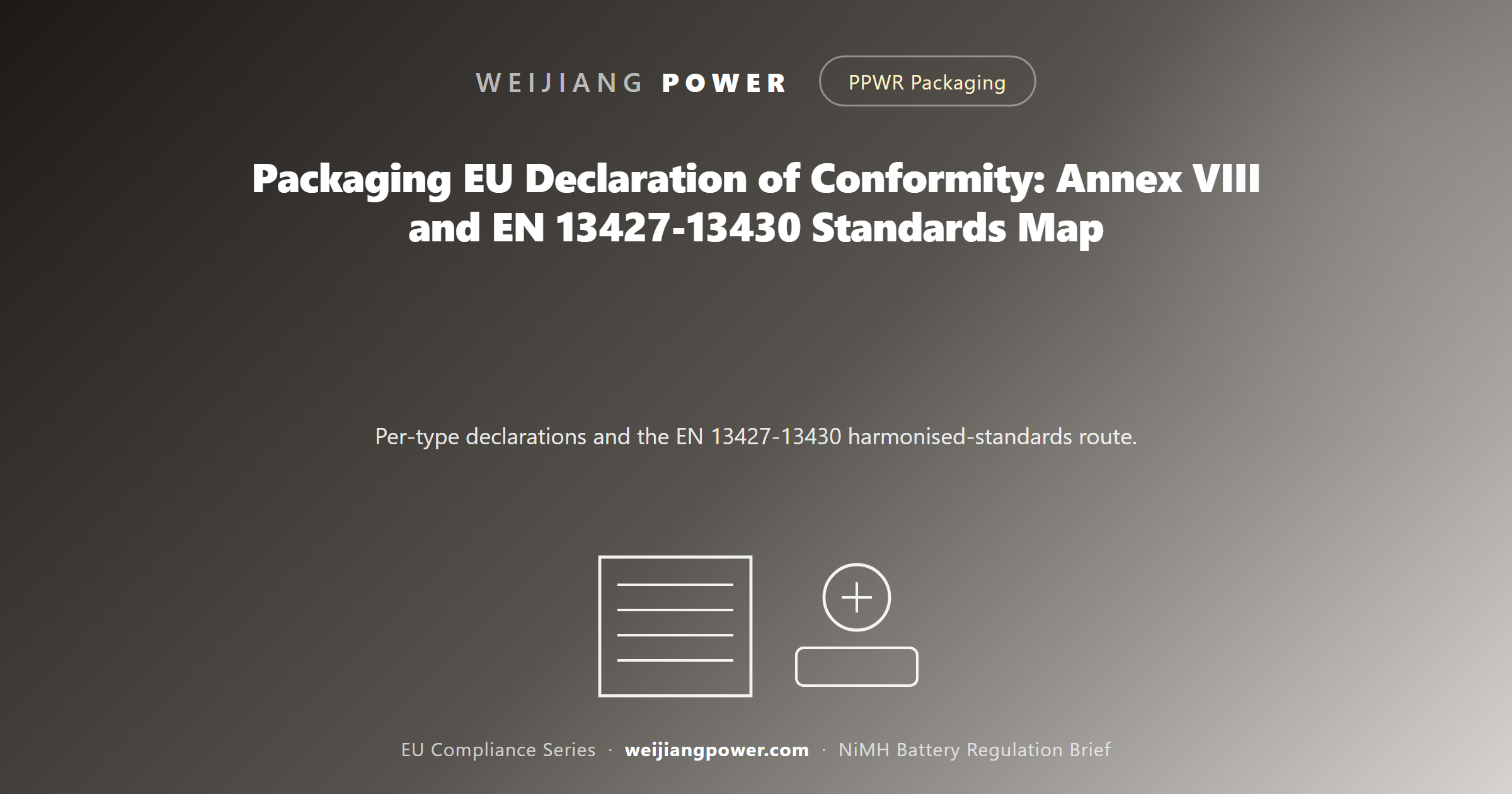 packaging EU declaration of conformity Annex VIII and EN 13427 to 13430 standards map
