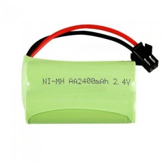AA Ni-MH Rechargeable Battery Pack 2400mAh 2.4V with Custom Connector | Weijiang Power OEM Battery Factory