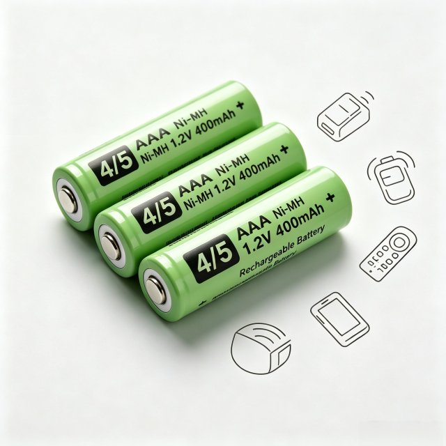 4/5 AAA Ni-MH Rechargeable Battery 400mAh 1.2V Cylindrical Cell | Weijiang Power OEM Battery Factory