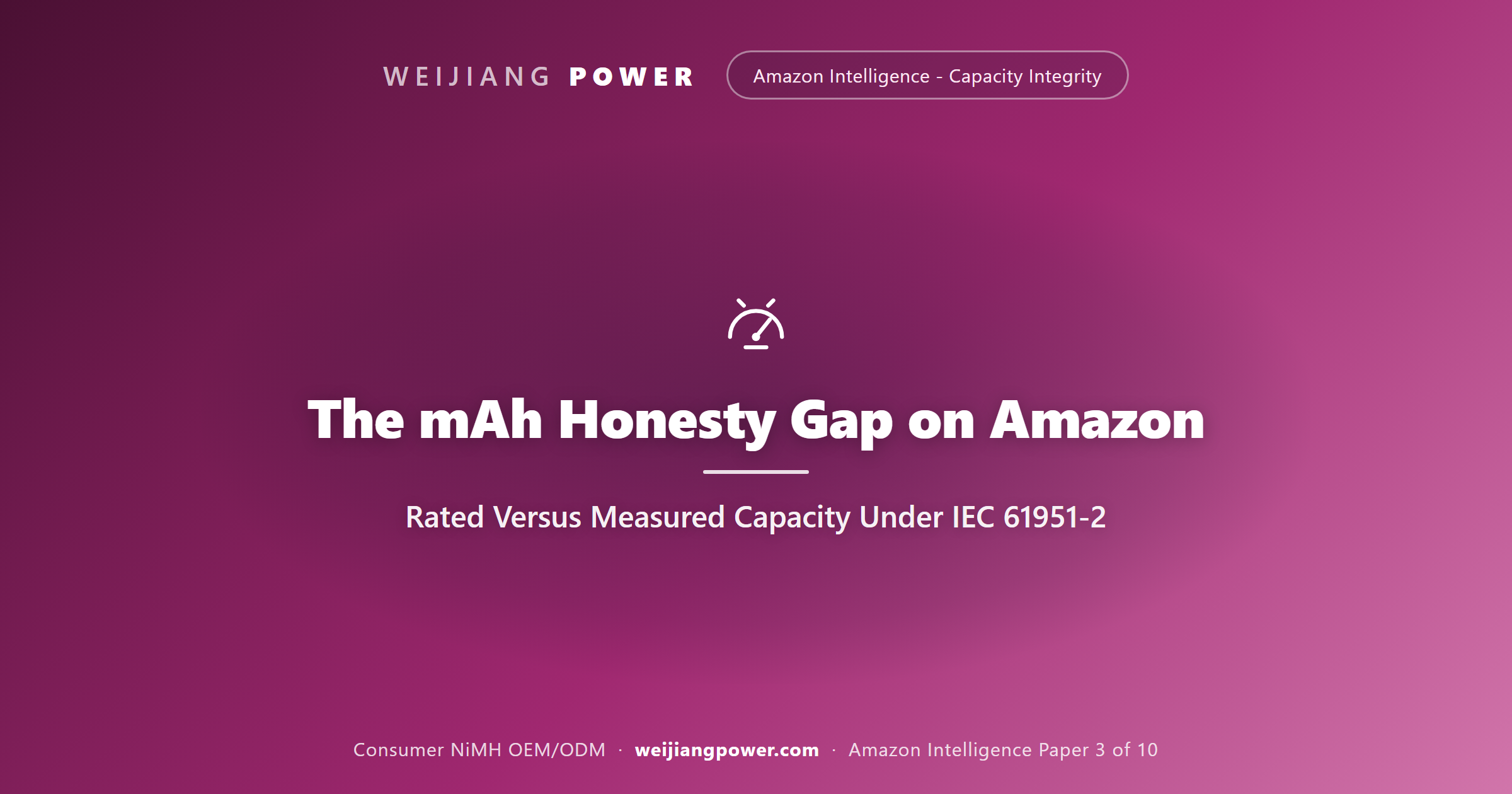 Academic cover contrasting printed and measured NiMH capacity under the IEC 61951-2 discharge test