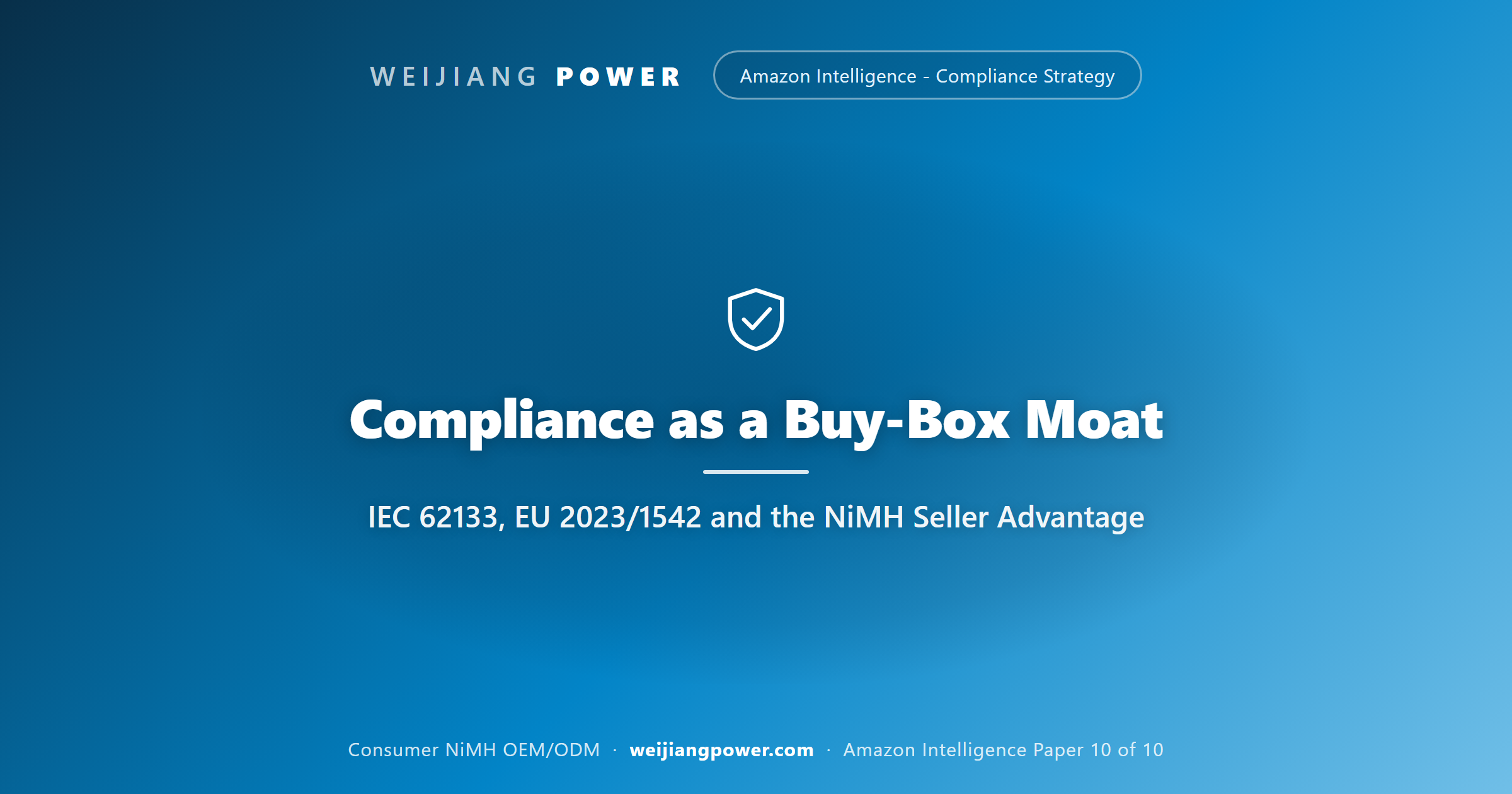 Academic cover stacking the NiMH compliance dossier from IEC safety to EU 2023/1542 obligations