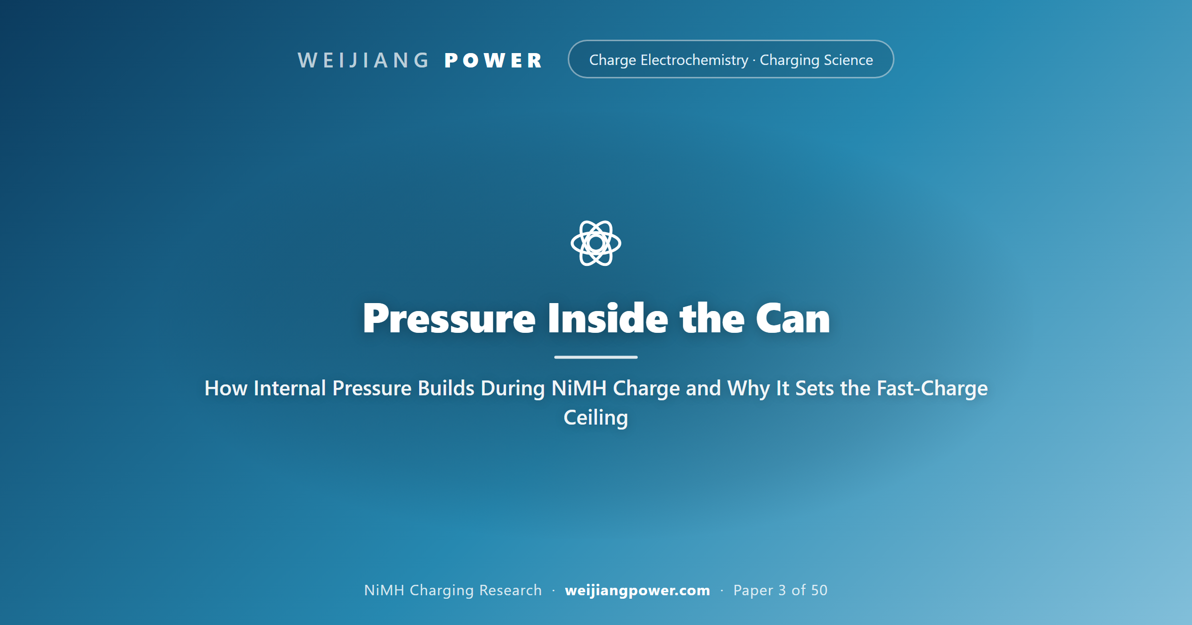 Pressure Inside the Can: How Internal Pressure Builds During NiMH Charge and Why It Sets the Fast-Charge Ceiling