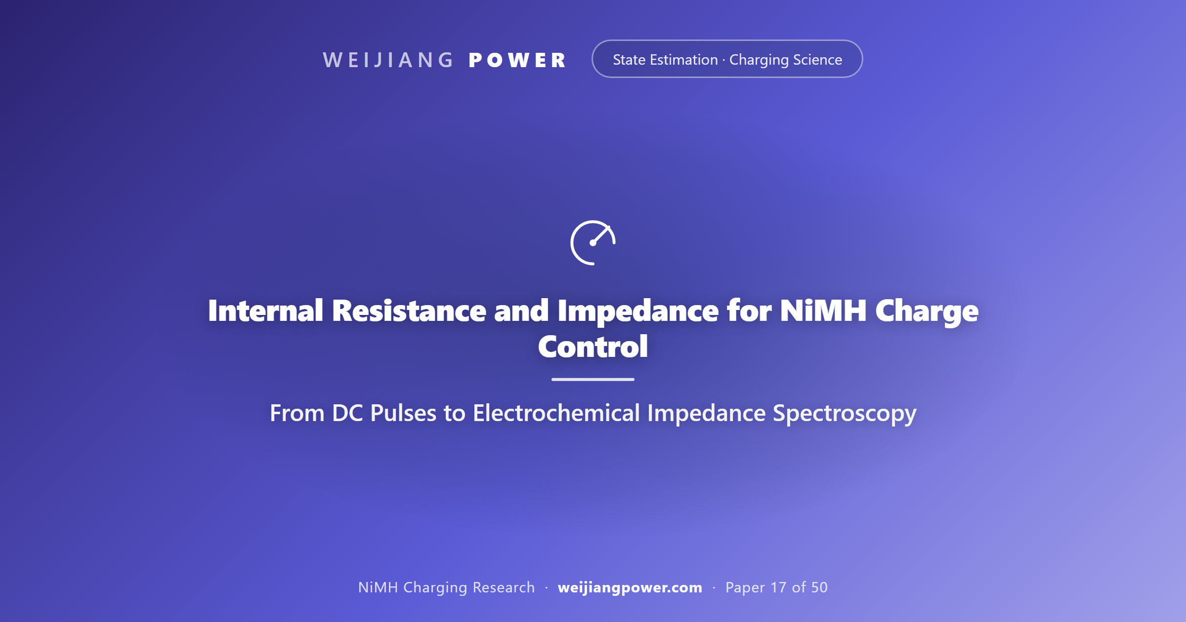 Internal Resistance and Impedance for NiMH Charge Control: From DC Pulses to Electrochemical Impedance Spectroscopy