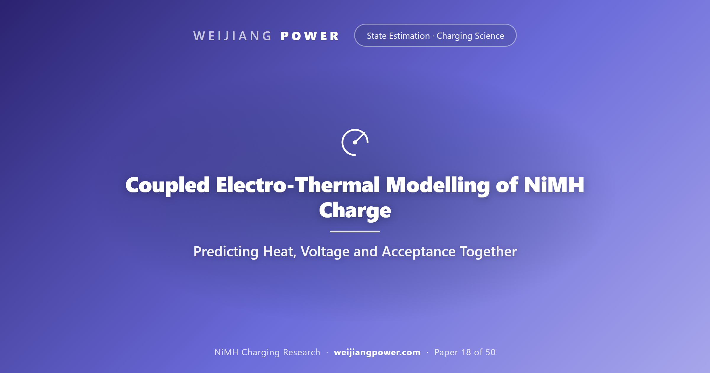 Coupled Electro-Thermal Modelling of NiMH Charge: Predicting Heat, Voltage and Acceptance Together