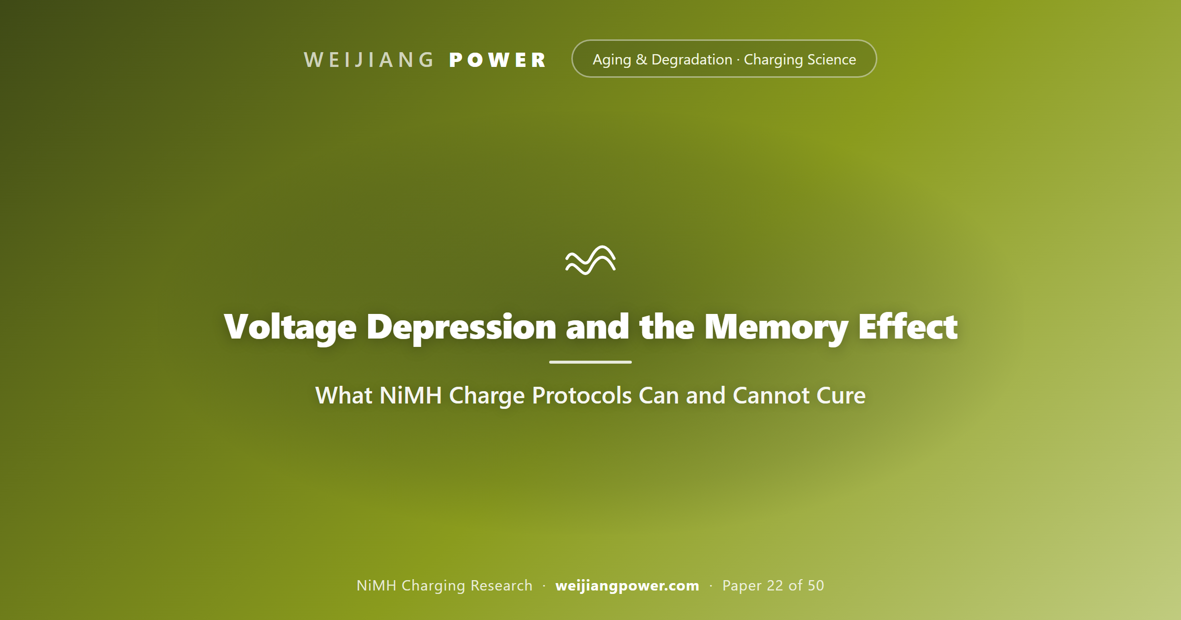 Voltage Depression and the Memory Effect: What NiMH Charge Protocols Can and Cannot Cure