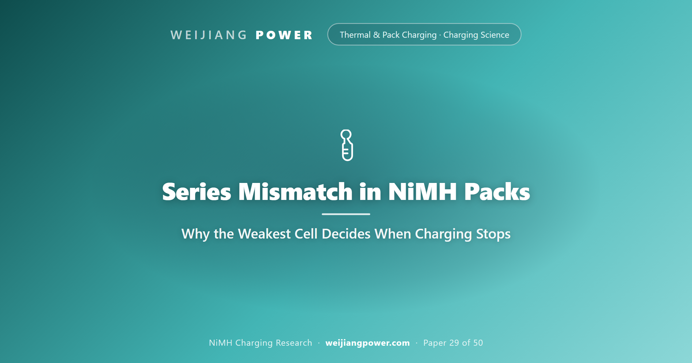 Series Mismatch in NiMH Packs: Why the Weakest Cell Decides When Charging Stops