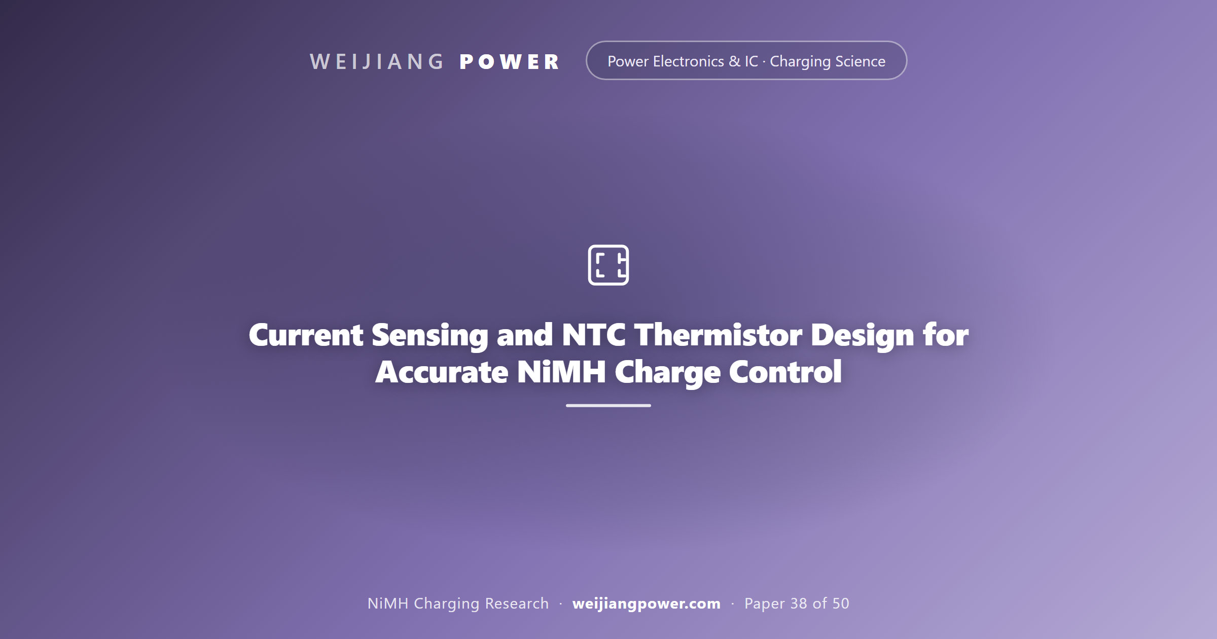 Current Sensing and NTC Thermistor Design for Accurate NiMH Charge Control