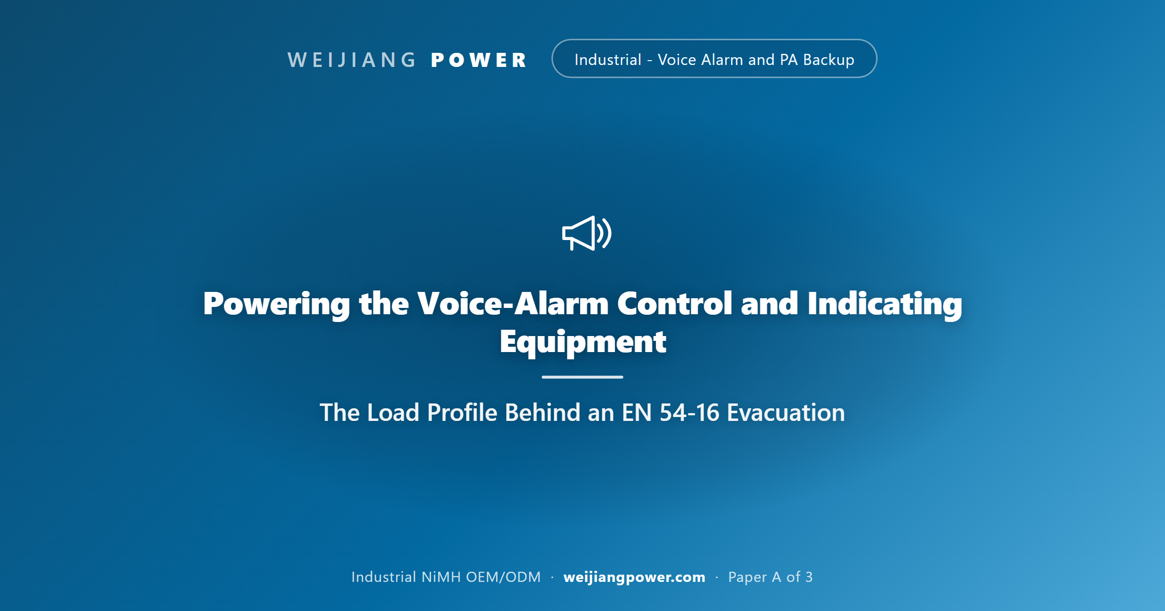 Academic cover for an article on powering EN 54-16 voice-alarm control equipment with NiMH backup
