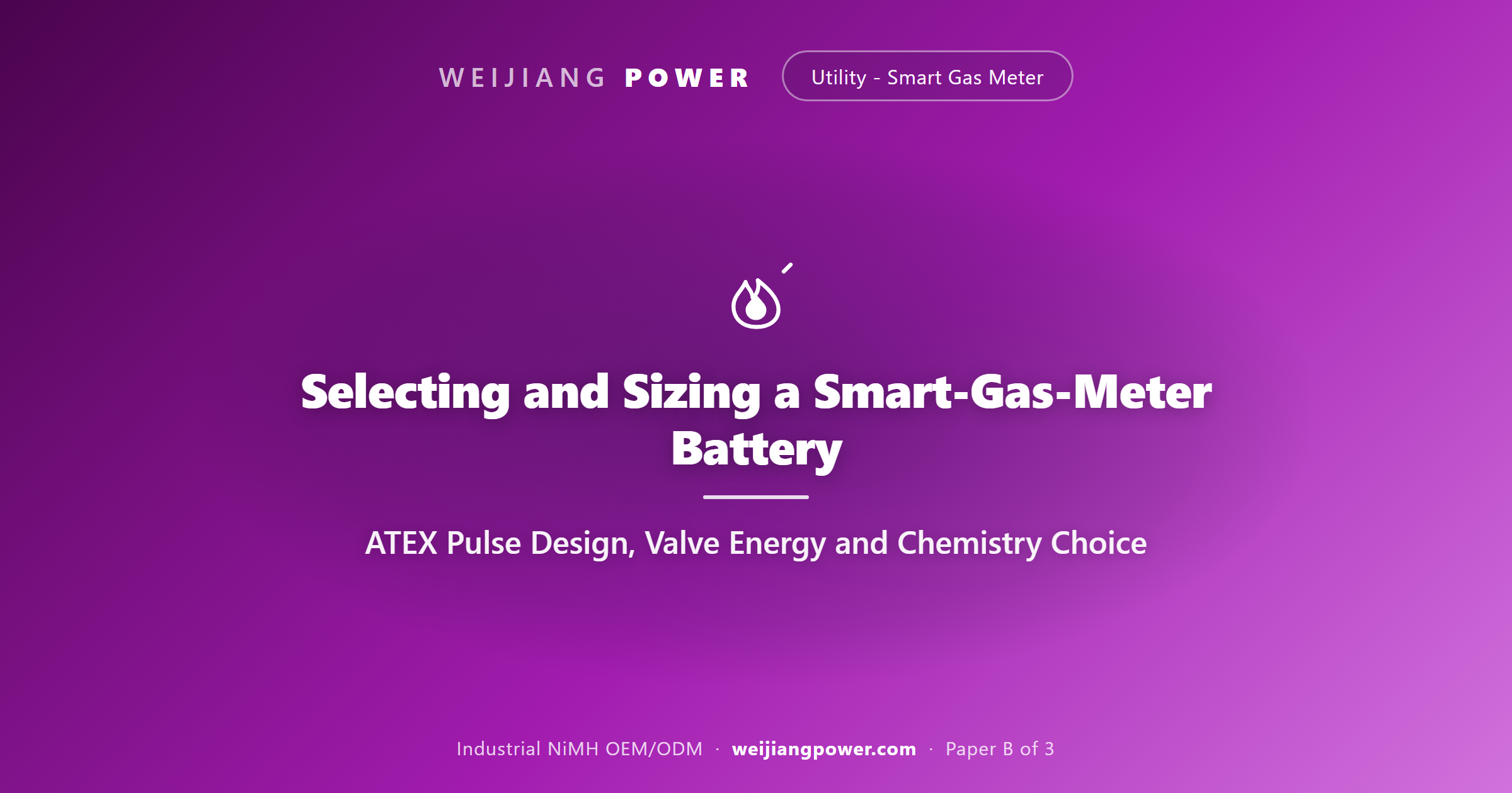 Academic cover for sizing an intrinsically safe NiMH hybrid battery for a smart gas meter